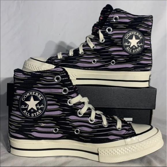 Converse Chuck 70 High Top Shoes Black Multicolored New Without Box Womans 6.5 - Picture 6 of 10